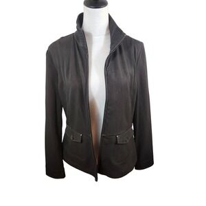 Lole Womens Explorer Jacket Size 12 Full Zip Up Pockets Collared Gray